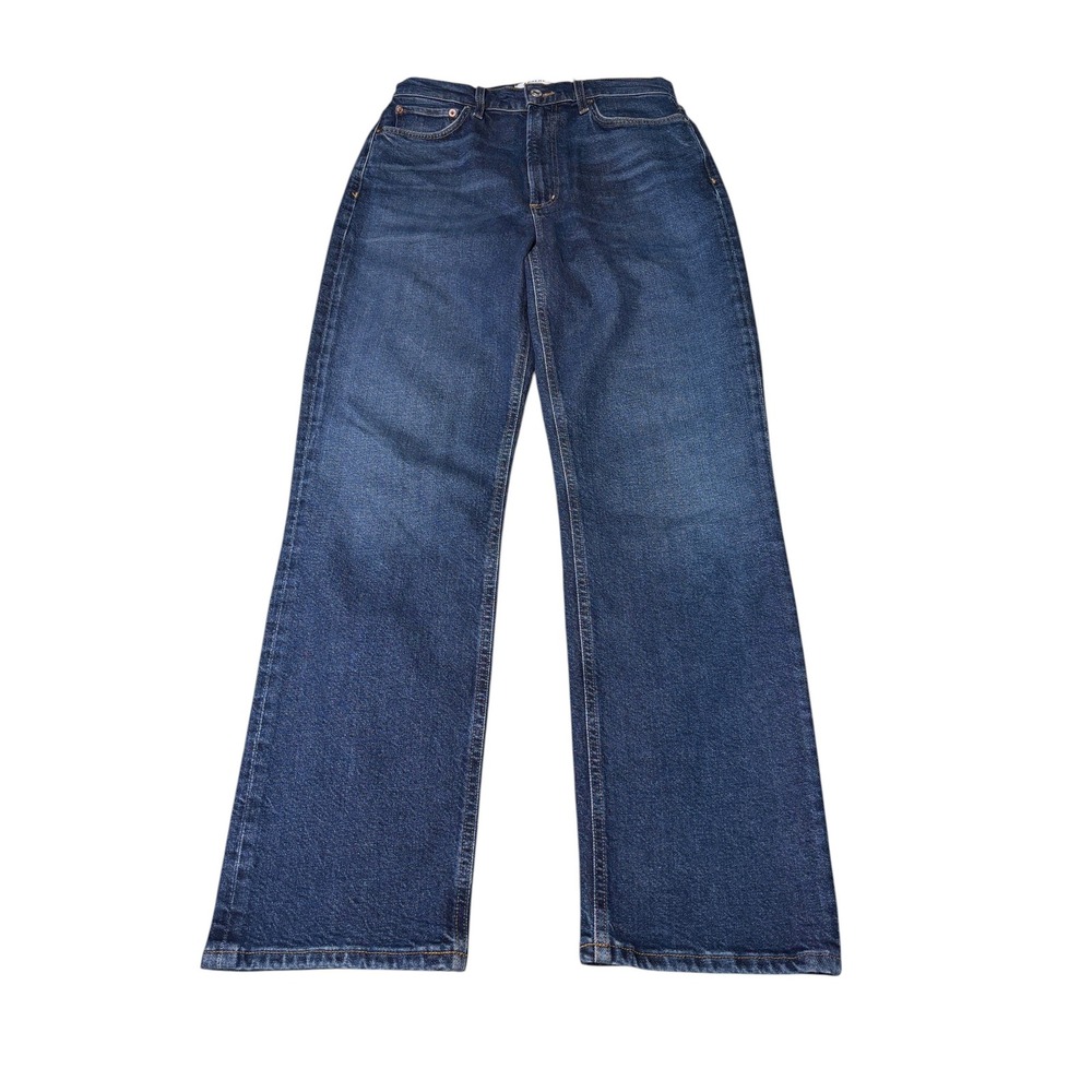 AGOLDE High Rise Stovepipe Jeans Dark Indigo Blue Womens Size 28X30 A9096D-1255